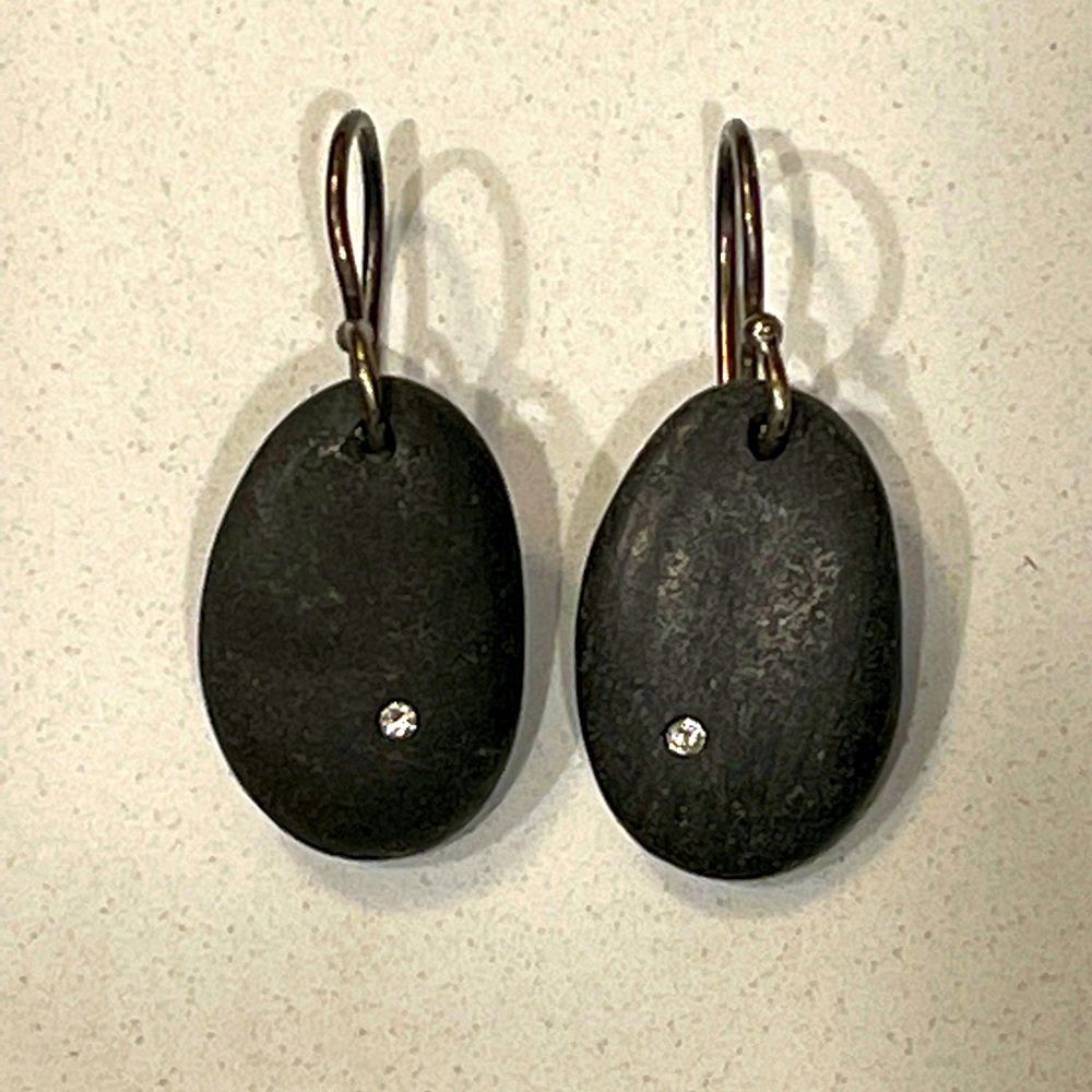 Dimond in Stone Earrings